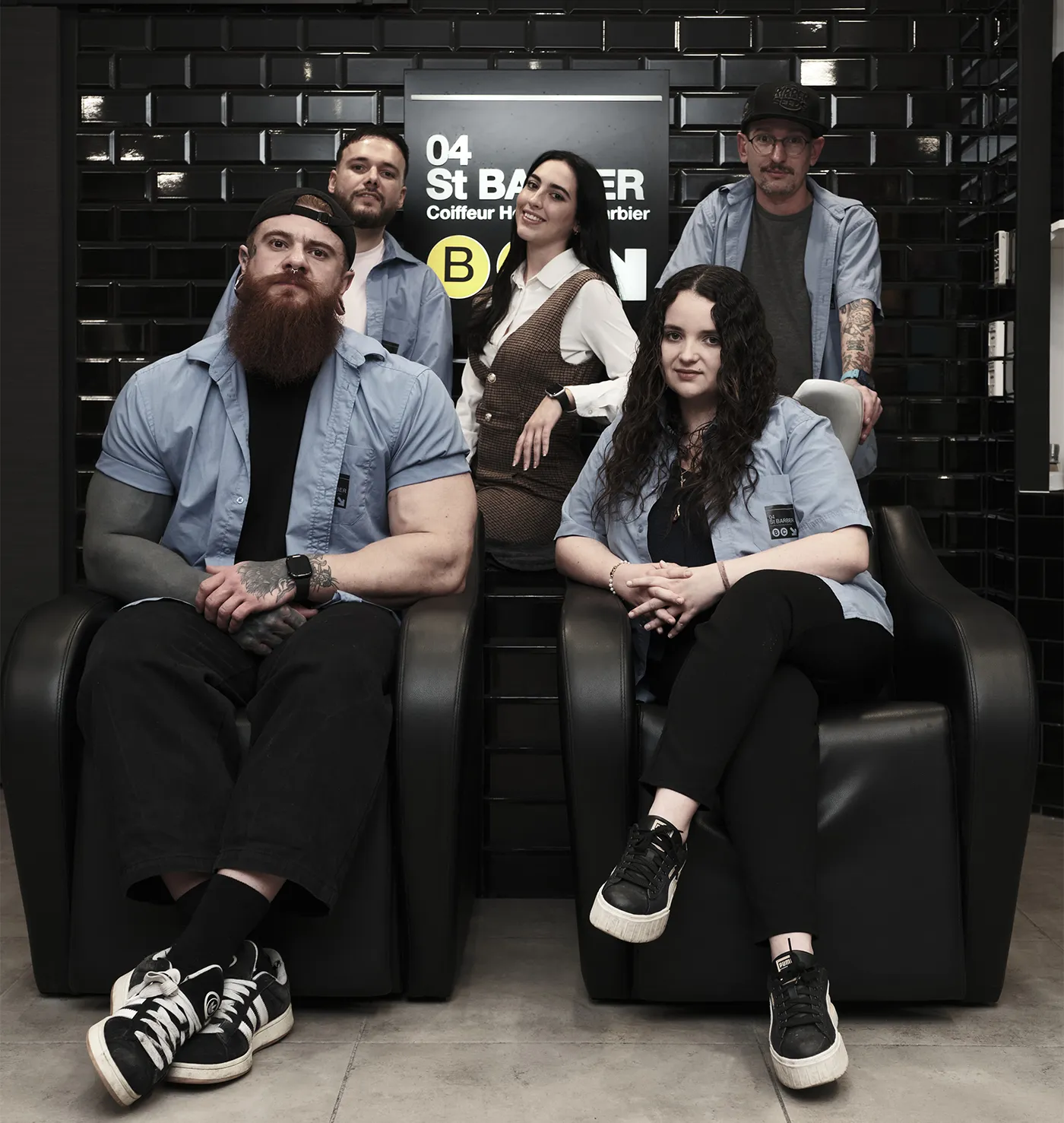 L’équipe 04 ST BARBER Béziers, dans une ambiance conviviale